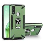 For OPPO A8 PC + TPU Protective Case with 360 Degrees Rotatable Ring Holder(Dark Green)
