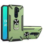 For OPPO A9 2020 / A5 2020 PC + TPU Protective Case with 360 Degrees Rotatable Ring Holder(Dark Green)