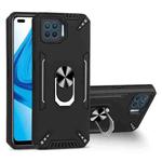 For OPPO F17 Pro PC + TPU Protective Case with 360 Degrees Rotatable Ring Holder(Black)