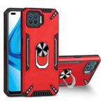 For OPPO F17 Pro PC + TPU Protective Case with 360 Degrees Rotatable Ring Holder(Red)