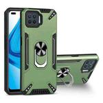 For OPPO F17 Pro PC + TPU Protective Case with 360 Degrees Rotatable Ring Holder(Dark Green)