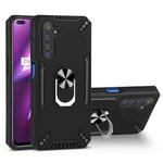 For Realme 6 Pro PC + TPU Protective Case with 360 Degrees Rotatable Ring Holder(Black)