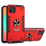 For Realme C11 PC + TPU Protective Case with 360 Degrees Rotatable Ring Holder(Red)