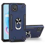 For Realme C20 PC + TPU Protective Case with 360 Degrees Rotatable Ring Holder(Royal Blue)