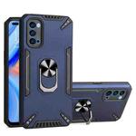 For OPPO Reno4 PC + TPU Protective Case with 360 Degrees Rotatable Ring Holder(Royal Blue)