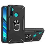 For Realme 5 PC + TPU Protective Case with 360 Degrees Rotatable Ring Holder(Black)