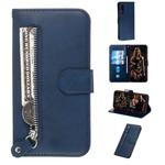 For Huawei Honor 9X / Honor 9X Pro Fashion Calf Texture Zipper Horizontal Flip PU Leather Case, with Holder & Card Slots & Wallet(Blue)