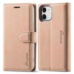For iPhone 13 Forwenw F1 Series Matte Strong Magnetism Horizontal Flip Leather Case with Holder & Card Slots & Wallet & Photo Frame(Rose Gold)