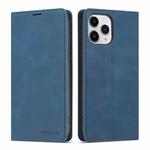 For iPhone 13 Pro Forwenw Dream Series Magnetic Oil Edge Horizontal Flip Leather Case with Holder & Card Slot & Photo Frame & Wallet (Blue)