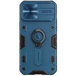 For iPhone 13 Pro NILLKIN Shockproof CamShield Armor Protective Case with Invisible Ring Holder (Blue)
