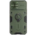 For iPhone 13 Pro NILLKIN Shockproof CamShield Armor Protective Case with Invisible Ring Holder (Green)