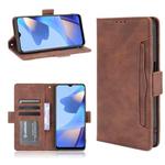 For OPPO A16 Skin Feel Calf Pattern Horizontal Flip Leather Case with Holder & Card Slots & Photo Frame(Brown)