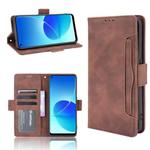 For OPPO Reno6 Z Skin Feel Calf Pattern Horizontal Flip Leather Case with Holder & Card Slots & Photo Frame(Brown)