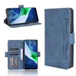 For Infinix Note 10 Pro/Note 10 Pro NFC Skin Feel Calf Pattern Horizontal Flip Leather Case with Holder & Card Slots & Photo Frame(Blue)