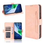 For Infinix Note 10 Skin Feel Calf Pattern Horizontal Flip Leather Case with Holder & Card Slots & Photo Frame(Pink)