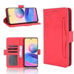 For Xiaomi Redmi Note 10 5G Skin Feel Calf Pattern Horizontal Flip Leather Case with Holder & Card Slots & Photo Frame(Red)