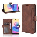 For Xiaomi Redmi Note 10 5G Skin Feel Calf Pattern Horizontal Flip Leather Case with Holder & Card Slots & Photo Frame(Brown)