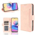 For Xiaomi Redmi Note 10 JP Version Skin Feel Calf Pattern Horizontal Flip Leather Case with Holder & Card Slots & Photo Frame(Pink)