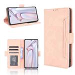 For Blackview A100 Skin Feel Calf Pattern Horizontal Flip Leather Case with Holder & Card Slots & Photo Frame(Pink)