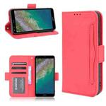 For Nokia C01 Plus Skin Feel Calf Pattern Horizontal Flip Leather Case with Holder & Card Slots & Photo Frame(Red)