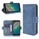 For Nokia C01 Plus Skin Feel Calf Pattern Horizontal Flip Leather Case with Holder & Card Slots & Photo Frame(Blue)
