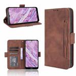For Nokia C10/C20 Skin Feel Calf Pattern Horizontal Flip Leather Case with Holder & Card Slots & Photo Frame(Brown)