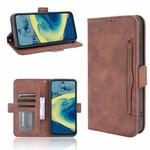 For Nokia XR20 Skin Feel Calf Pattern Horizontal Flip Leather Case with Holder & Card Slots & Photo Frame(Brown)