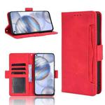 For Oukitel C21/C21 Pro Skin Feel Calf Pattern Horizontal Flip Leather Case with Holder & Card Slots & Photo Frame(Red)