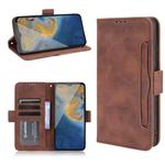 For ZTE Blade A51 Skin Feel Calf Pattern Horizontal Flip Leather Case with Holder & Card Slots & Photo Frame(Brown)