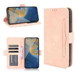 For ZTE Blade A51 Skin Feel Calf Pattern Horizontal Flip Leather Case with Holder & Card Slots & Photo Frame(Pink)