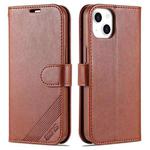 For iPhone 13 mini AZNS Sheepskin Texture Horizontal Flip Leather Case with Holder & Card Slots & Wallet (Brown)