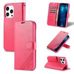 For iPhone 13 Pro Max AZNS Sheepskin Texture Horizontal Flip Leather Case with Holder & Card Slots & Wallet (Red)