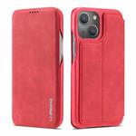For iPhone 13 mini LC.IMEEKE Hon Ancient Series Horizontal Flip Leather Case with Holder & Card Slot (Red)