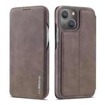 For iPhone 13 mini LC.IMEEKE Hon Ancient Series Horizontal Flip Leather Case with Holder & Card Slot (Coffee)
