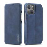 For iPhone 13 LC.IMEEKE Hon Ancient Series Horizontal Flip Leather Case with Holder & Card Slot(Blue)