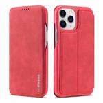 For iPhone 13 Pro LC.IMEEKE Hon Ancient Series Horizontal Flip Leather Case with Holder & Card Slot (Red)