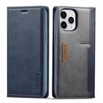 For iPhone 13 Pro LC.IMEEKE LC-001 Series PU + TPU Color Matching Frosted Horizontal Flip Leather Case with Holder & Card Slot (Blue)