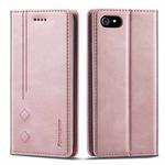 For iPhone SE 2022 / SE 2020 / 8 / 7 Forwenw F2 Series Magnetic Horizontal Flip Leather Case with Holder & Card Slots & Wallet(Rose Gold)