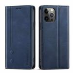 For iPhone 13 Pro Max Forwenw F2 Series Magnetic Horizontal Flip Leather Case with Holder & Card Slots & Wallet (Blue)