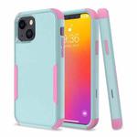 For iPhone 13 Commuter Shockproof TPU + PC Protective Case(Grey Green + Pink)