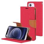 For iPhone 13 mini GOOSPERY CANVAS DIARY Canvas Texture Horizontal Flip PU Leather Case with Holder & Card Slots & Wallet (Red)