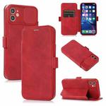 Push Window Double Buckle PU + Silicone Horizontal Flip Leather Case with Holder & Card Slot For iPhone 11(Red)