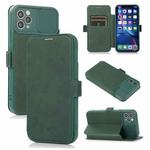 Push Window Double Buckle PU + Silicone Horizontal Flip Leather Case with Holder & Card Slot For iPhone 11 Pro Max(Green)