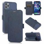 Push Window Double Buckle PU + Silicone Horizontal Flip Leather Case with Holder & Card Slot For iPhone 11 Pro Max(Blue)