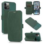 Push Window Double Buckle PU + Silicone Horizontal Flip Leather Case with Holder & Card Slot For iPhone 12 Pro(Green)