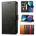 For iPhone 13 mini GUSSIM Business Style Horizontal Flip Leather Case with Holder & Card Slots & Wallet (Black)