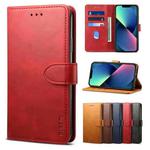 For iPhone 13 mini GUSSIM Business Style Horizontal Flip Leather Case with Holder & Card Slots & Wallet (Red)