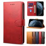 For iPhone 13 Pro Max GUSSIM Business Style Horizontal Flip Leather Case with Holder & Card Slots & Wallet (Red)