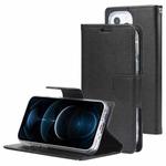 GOOSPERY Bravo Diary Crazy Horse Texture Horizontal Flip Leather Case with Bracket & Card Slot & Wallet For iPhone 13 Pro(Black)