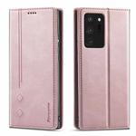 For Samsung Galaxy Note20 Ultra Forwenw F2 Series Magnetic Horizontal Flip Leather Case with Holder & Card Slots & Wallet(Rose Gold)